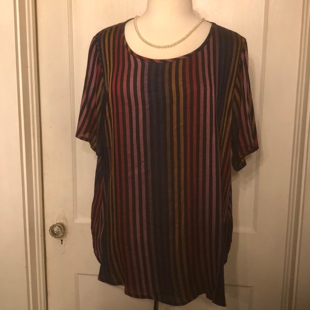 A multi color top